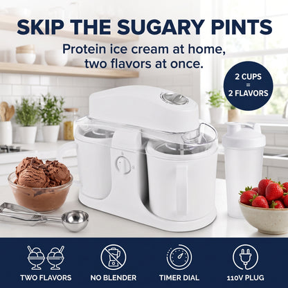 Protein Ice Cream at Home, 2 at Once